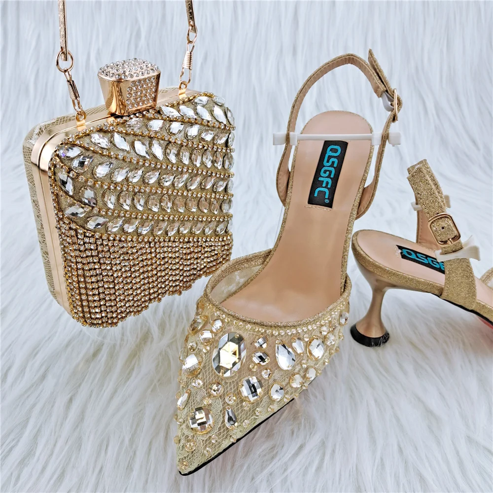 

Новая модная и красивая золотая кружевная ткань различных форм стразы украшение женская обувь и сумка для свадебной вечеринки