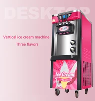 220v commercial three color table top soft ice cream machine vertical ice maker intelligent sweetener ice cream machine