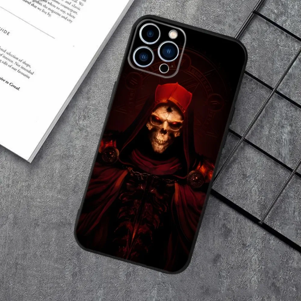 Игровой чехол для телефона D-Diablo 3 4 Apple iPhone 15 14 13 12 11 XS XR X 8 7 Pro Max Plus mini силиконовый