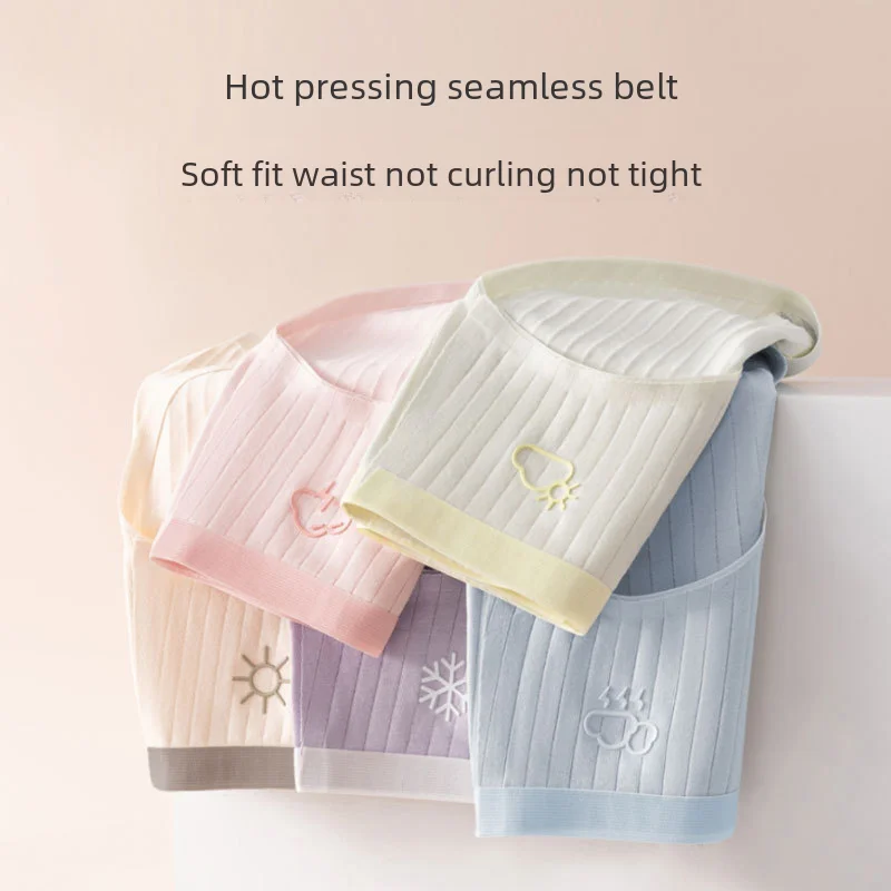 Pure Cotton Simple Sweet Briefs Women's Underpants Mid-waist Student Comfortable Antibacterial Cute