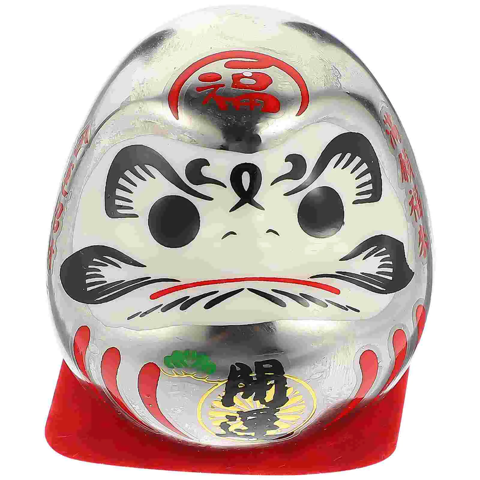 Dharma Eggs Ceramic Ornament Daruma Luck Decor Japanese Ornaments Car Figurines Wealth Accessories