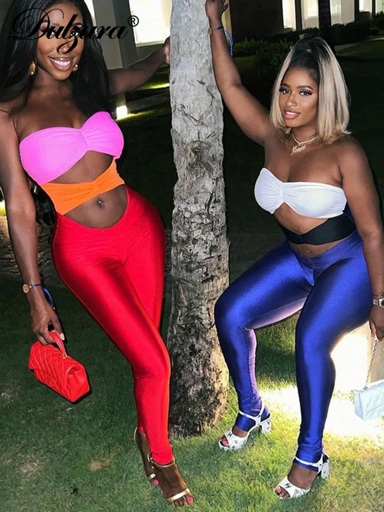 

Dulzura Cut Out Tube Jumpsuit Hollow Out Patchwork Rompers Sexy Streetwear Club Outfits Autumn Winter Women Y2K Clothes Party