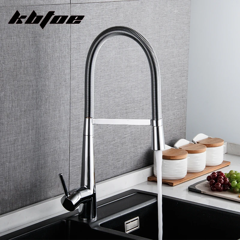 Хромированный кухонный смеситель латунный кран на раковину с поворотом 360