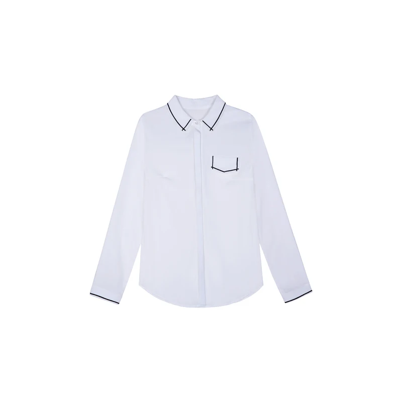 New Fashion Versatile Chiffon Shirt Women'S Long Sleeve South Korean Edition Spring Autumn Season With Professional White Top