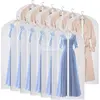 Clothes Hanging Dust Cover Wedding Dress Cover Suit Coat Storage Bag Clear Garment Bag Organizer Wardrobe Hanging Clothing Cover 1