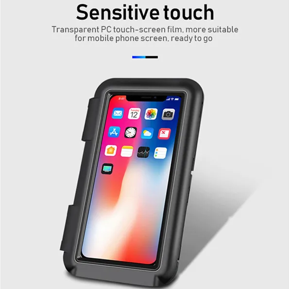 

Adjustable Bicycle Phone Holder Waterproof Universal Motorcycle Handlebar Magnet Case Phone Bracket Bag Bicycle Accessories