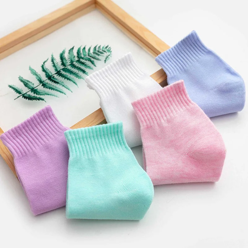 Носки женские хлопковые 10 шт. = 5 пар чулочно-носочные изделия повседневные Мягкие