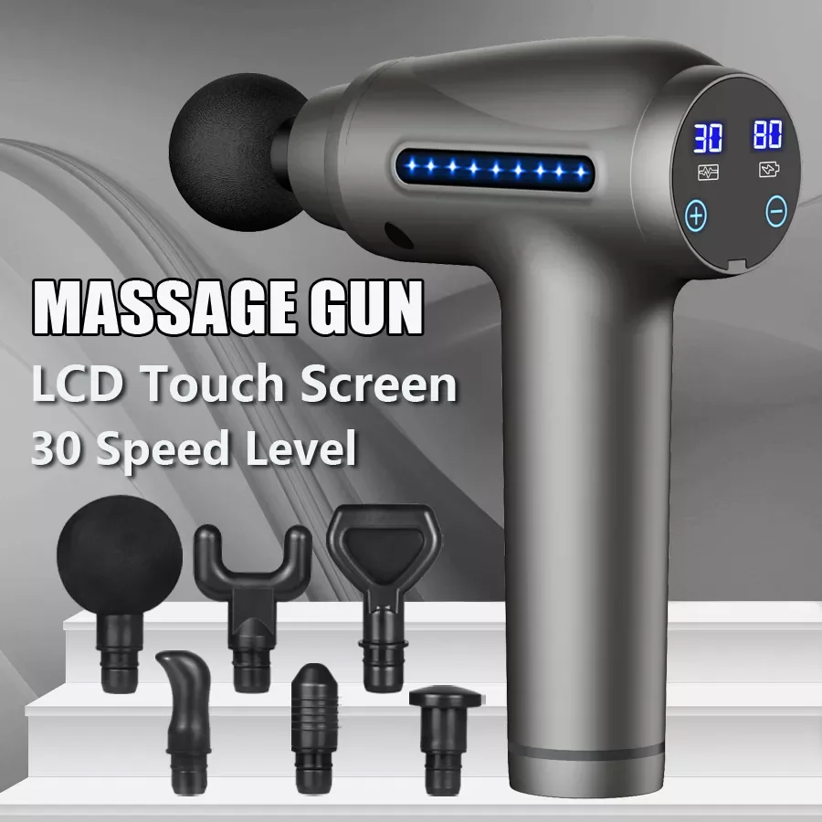 

NEW2023 6 массажный пистолет для мышц Electr, массажный пистолет для мужчин, профессиональные высокочастотные бриллиантовые пистолеты, пистолет д...