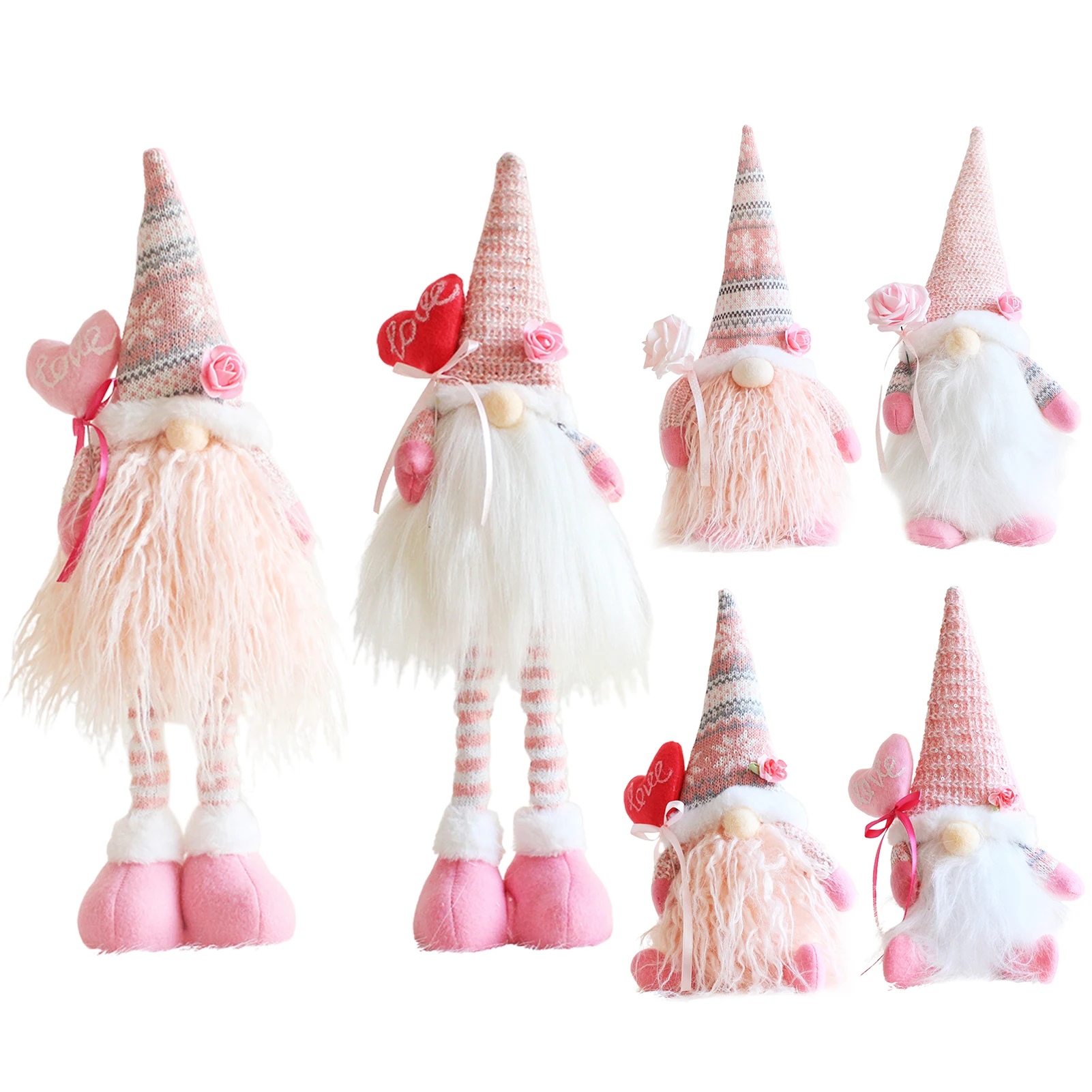 

Valentines Decorations 2 PCS Valentines Day Gnome Plush Cute Mr And Mrs Scandinavian Tomte Elf Decorations For Girlfriend Handma