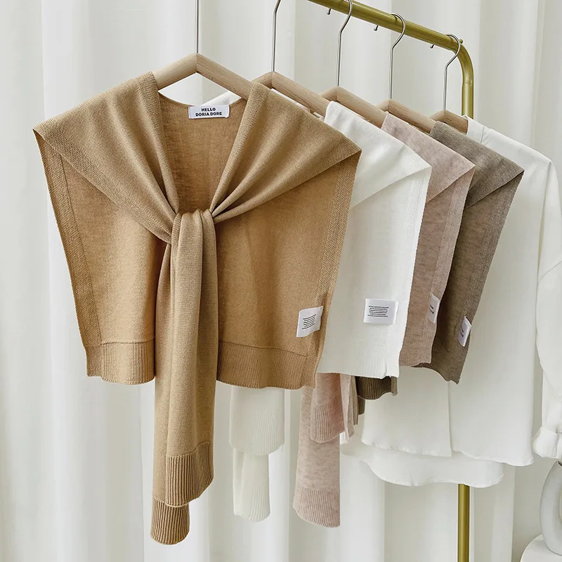 2024 однотонный Новый Модный повседневный Стильный кардиган накидка воротник из
