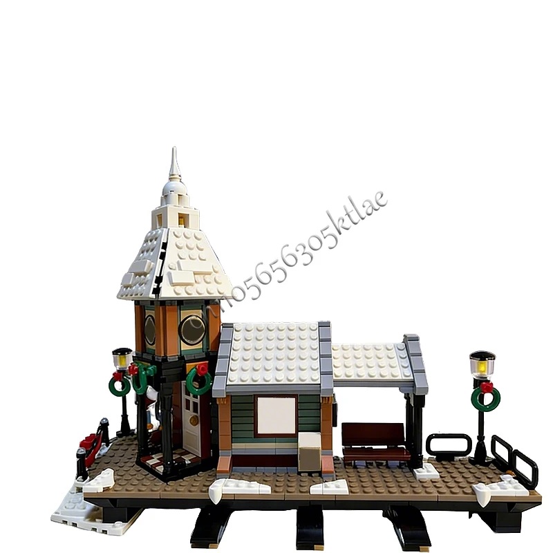 637 деталей, моды для конструктора House Street 10259 Winter Village Train Station, модульный конструктор MOC, сборка своими руками, игрушка для мальчиков, подарок на праздник (art.: 3920d7bfeb24a) - 3920d7bfeb24a