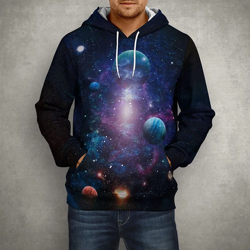 2022 New 3D Print Boys Gilrs Kids Space Universe Starry sky Galaxy Milky Way Earth Sweatshirts Casual  Fashion Tops Men Hoodie