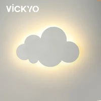 vickyo led wall lamp childrens room cute cloud bedside lamp modern minimalist wall light for home decor bedroom living room