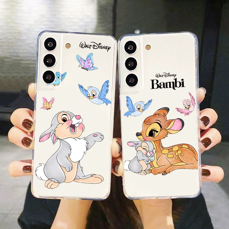 

Bambi Thumper Friend For Samsung Galaxy S23 S22 S21 S20 Ultra Plus Pro S10 S9 S8 S7 4G 5G Transparent Soft Phone Case Coque Capa