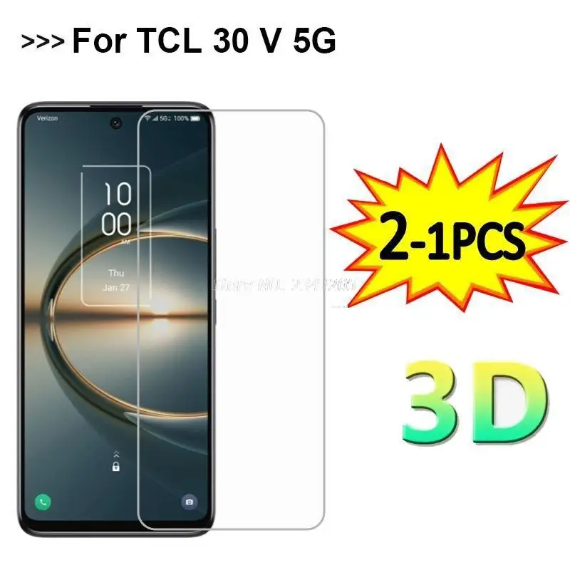 

2-1PCS Tempered Glass For TCL 30 E SE V XE 5G 30 Plus 305 306 Protective Glass Screen Protector For TCL 30 20 5G SE Phone Film