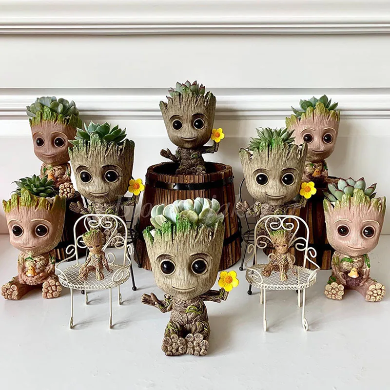 Садовый горшок Groot Tree Man цветочный подарки для детей горшки растений Милая модель
