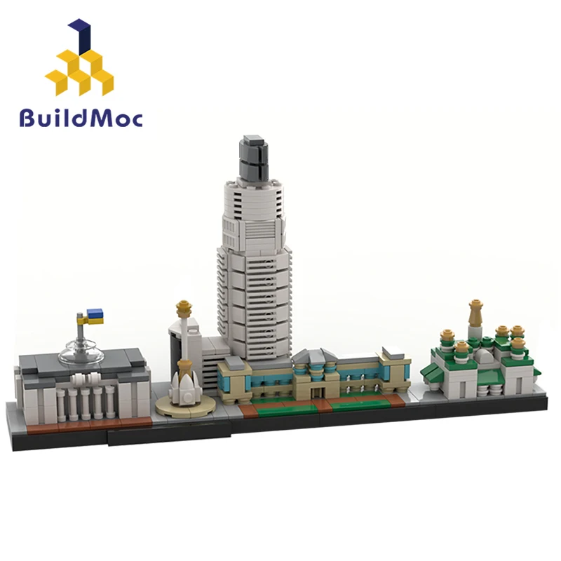 

MOC Ukrainian Architecture Capital Kyiv (Kiev) Skyline Building Blocks Set Idea Assemble Bricks Toys For Children Birthday Gifts