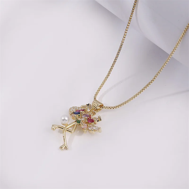 

2022 New Vintage Firebird Causual Copper Necklace For Women Charms Trendy Beautiful Rhinestone Female Ethnic Jewelry Wholesale