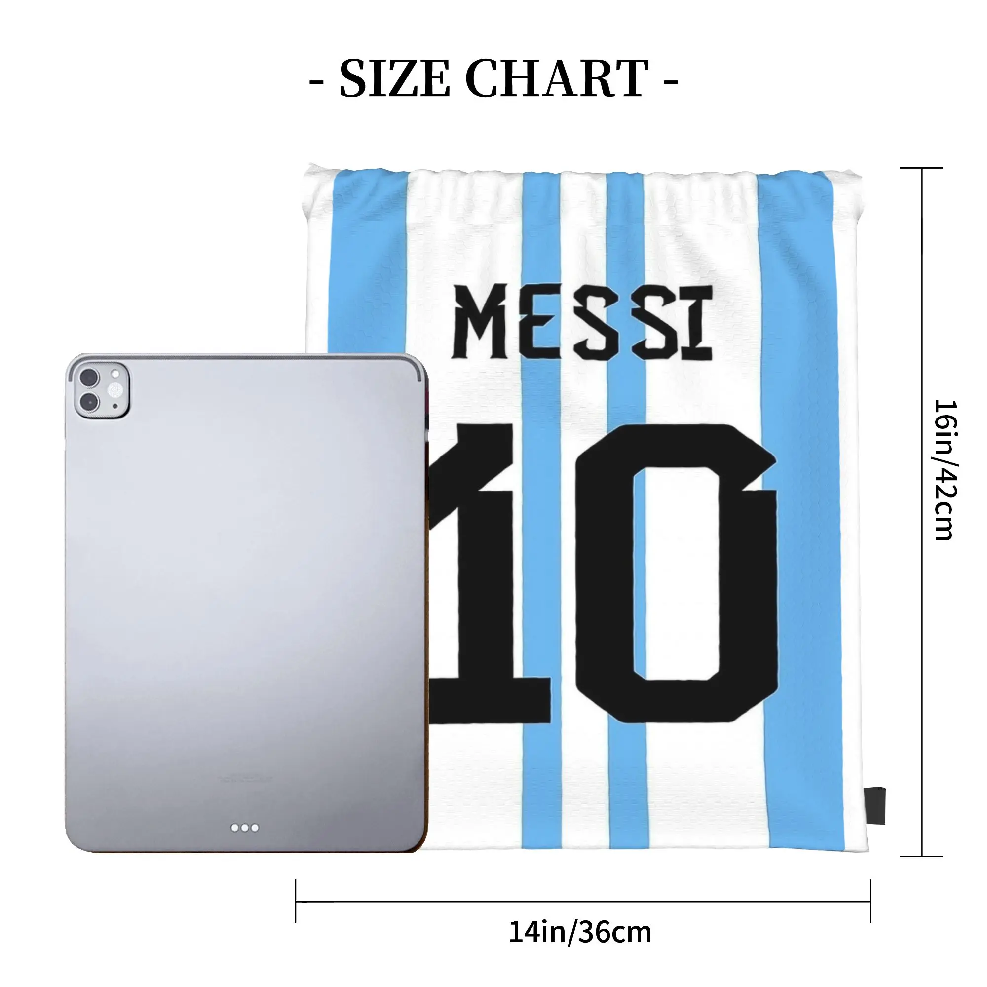 Фото Спортивная сумка-рюкзак Messi 10 для футбола и йоги, водонепроницаемая, с завязками, для тренажерного зала, с символикой Лионеля Месси и сборной Аргентины №3