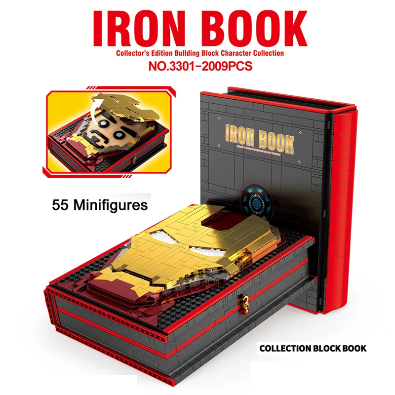 

Disney Anime Spidermans/Ironman Building Doll Building Bricks Commemorative Manual Children's Educational Toys Christmas Gifts