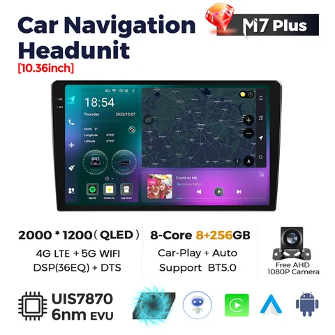 Автомагнитола MEKEDE M7 Plus, универсальная Автомагнитола 2 Din на Android, 12G, 256G, GPS, Carplay, для LADA, BENZ, BMW, AUDI, Nissan, Kia, Toyota