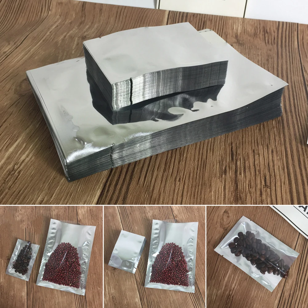 

100 шт. пакеты для хранения с термоизоляцией, пакеты из алюминиевой фольги для вакуумного упаковщика, пищевые пакеты для орехов, 100 шт., пакеты ...
