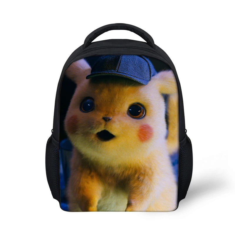 HALYUNASC Cartoon Kindergarten Backpack Pikaqiu-Detective Pattern Students School Bag Hot Game Boys Mochila Mini Book Bag