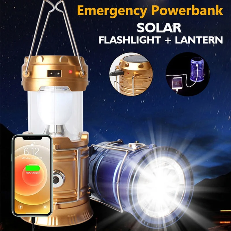 

Кемпинговый светильник с зарядкой от USB, уличсветильник фонарь для палатки, складной фонарь на солнечной батарее, аварийный фонарь