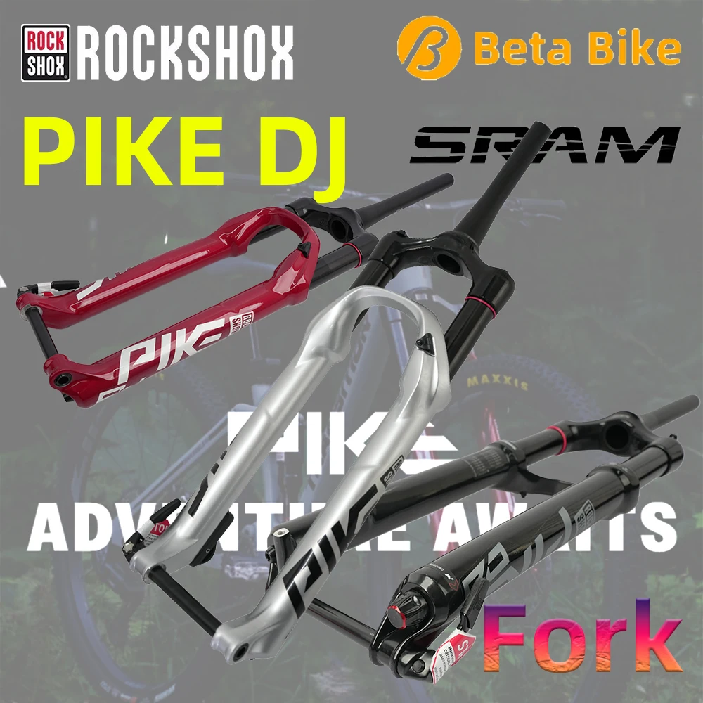 Фото Оригинальный SRAM ROCKSHOX PIKE DJ MTB велосипед 26 дюймов 29 дюймов колес вилка 15x100 мм 110 мм дорожная ручная подвеска с замком аксессуары для велосипеда №1