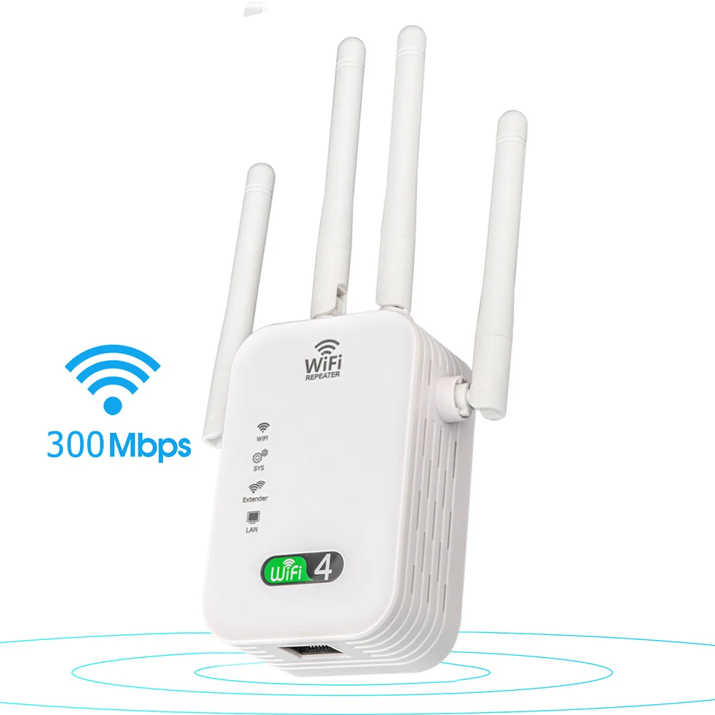 

Беспроводной Wi-Fi репитер, 300 Мбит/с, 4 внешних антенны