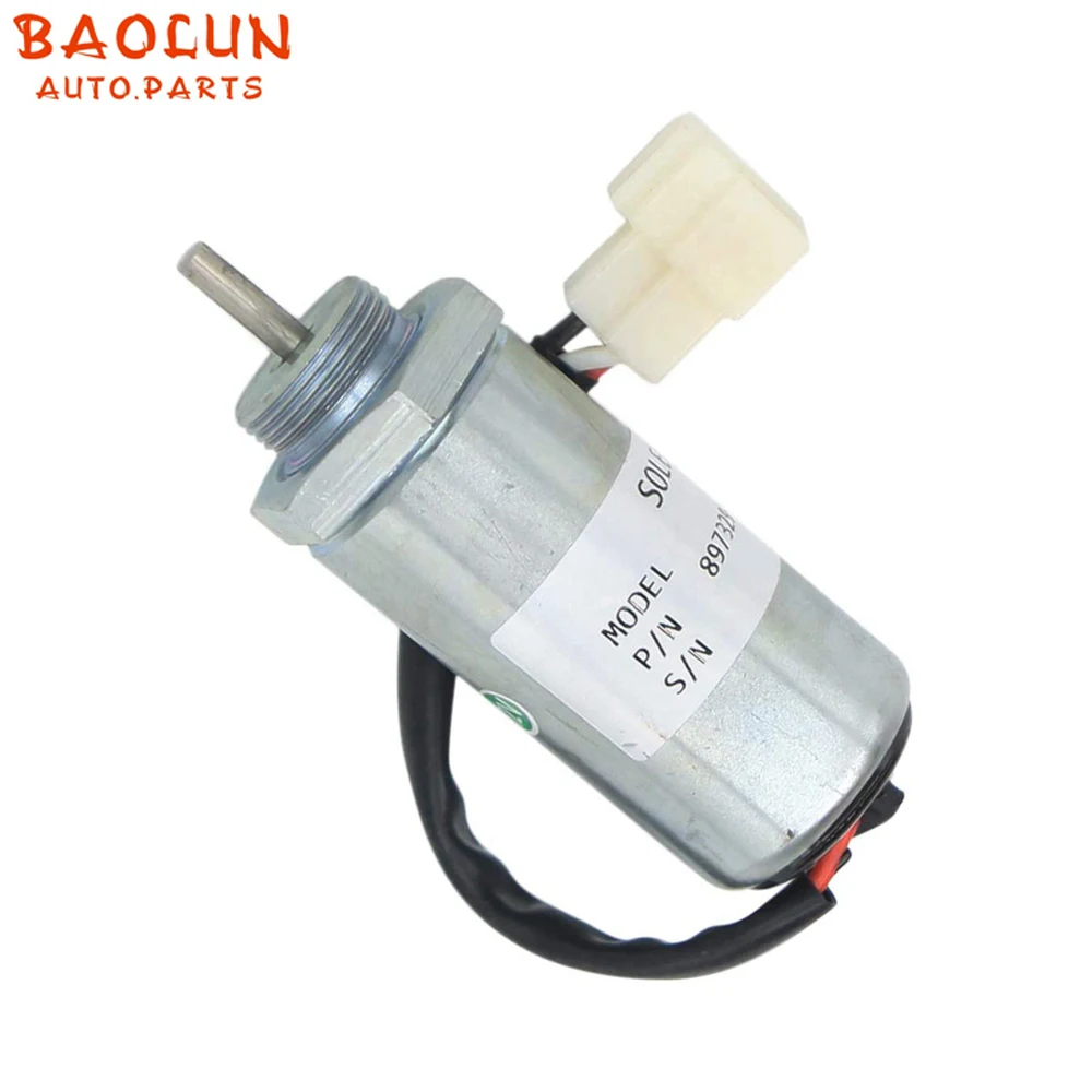 

BAOLUN 12V Excavator Engine Stop Solenoid 897329-5680 8973295680 For ISUZU EX400 3LD1 3LD2 4LE1 12V Fuel Shutoff Solenoid