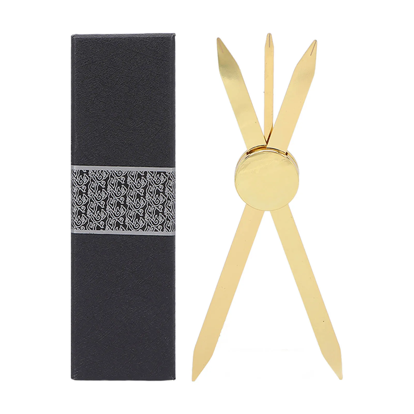 Линейка для бровей регулируемая золотая зеркальная из нержавеющей стали