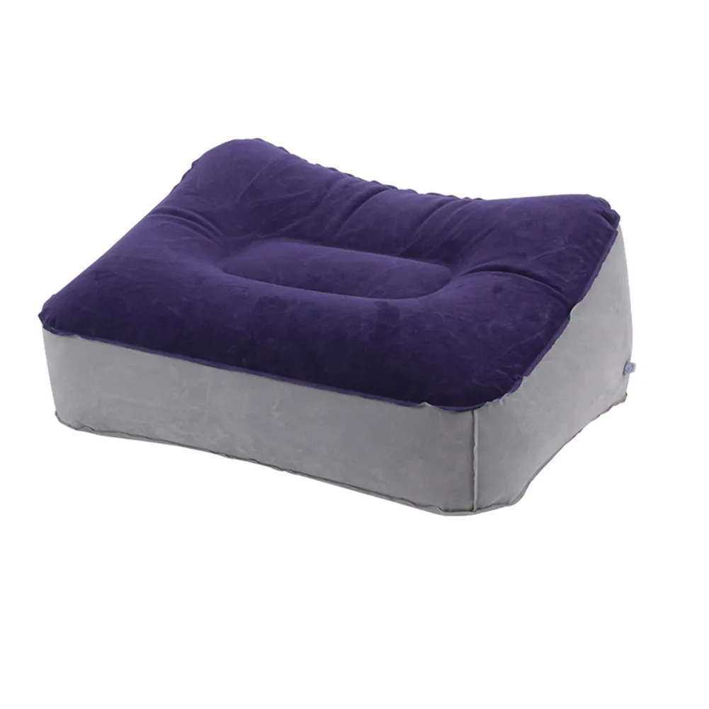 

PVC Foot Pillow Inflatable Portable Foot Rest Plush Pillow Cushion Outdoor Camping Beach Car Plane Hotel Head Rest Bed Sleep