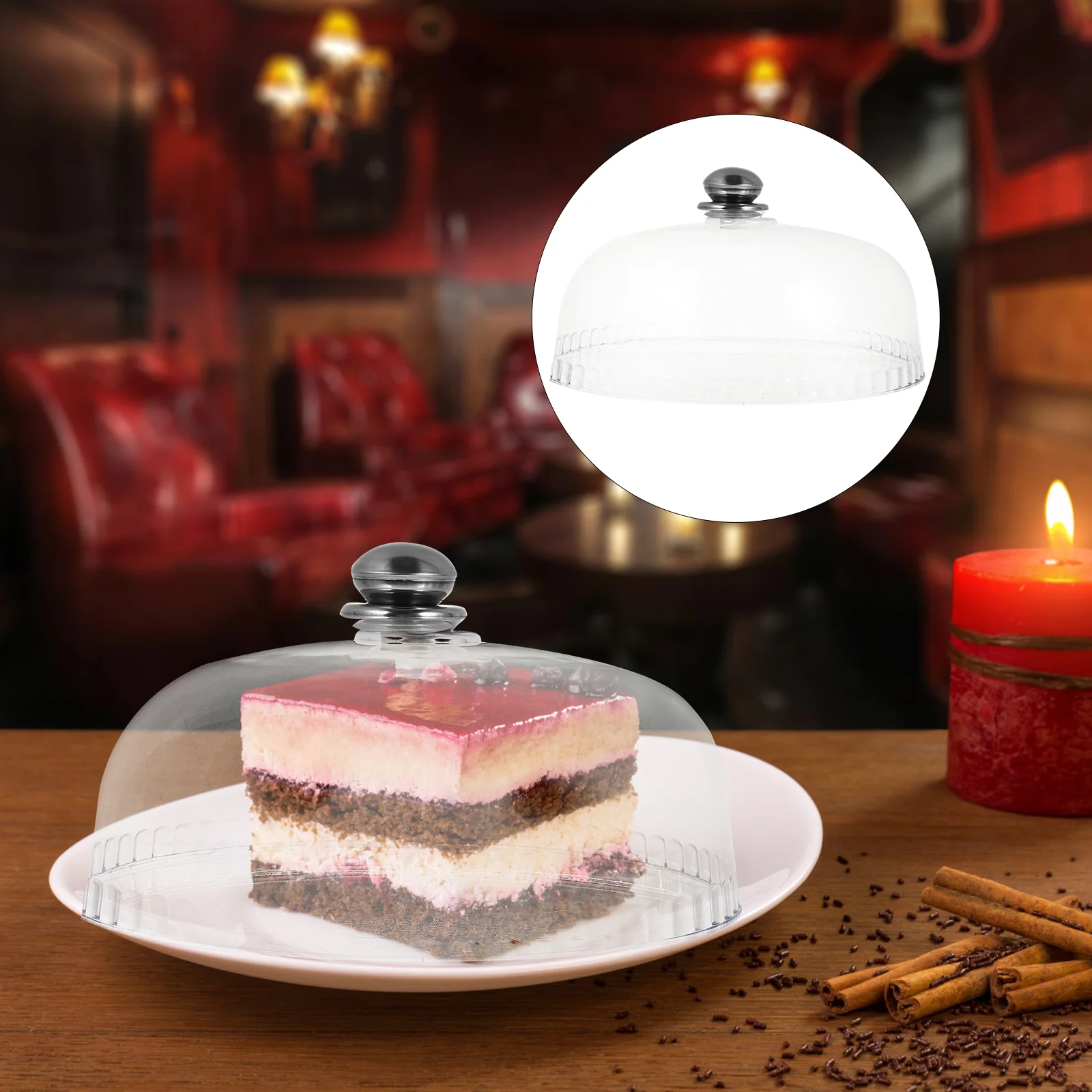 

Cover Dome Cake Clear Protector Display Dessert Server Lid Microwave Transparent Butter Cheese Dish Platter Pastry Covers Snack