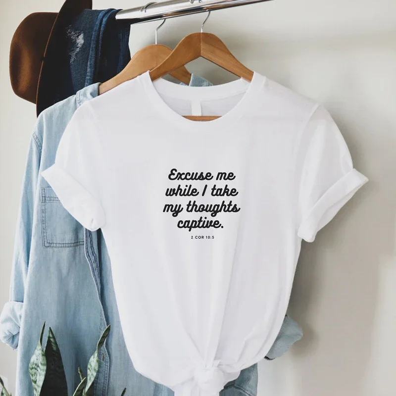 Женская Винтажная футболка с надписью на тему Библии и со слоганом