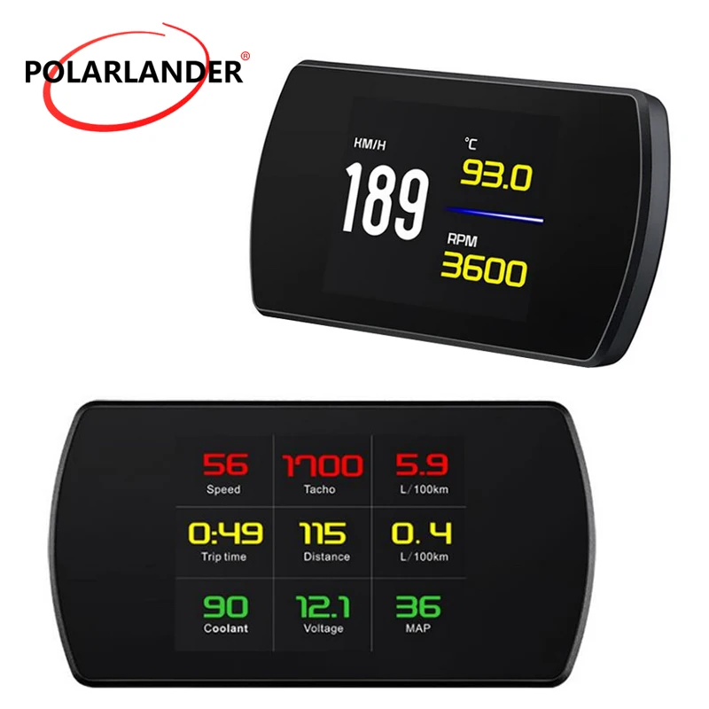 

5.8 TFT OBD2 On-Board Computer P12 Car HUD Digital Digital Car Speed Projector Speedometer Windshield Projetor Head Up Display