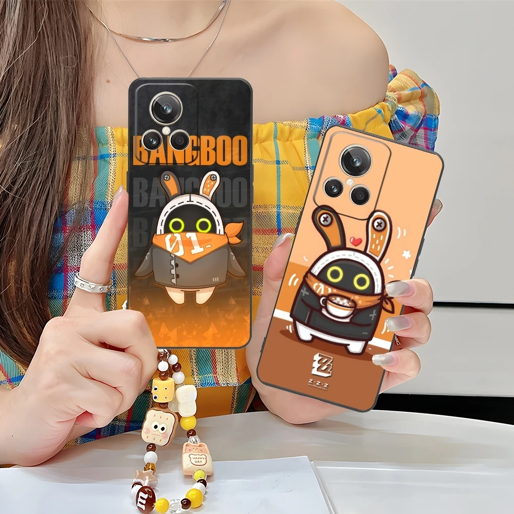 Zenless Zone Zero Bangboo Mobile Phone Case for Realme GT 2 9i 8i 7i Pro X50 X2 C35 C21 C20 C11 C3 Black Soft Cover Shell