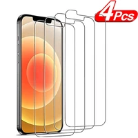 4pcs tempered glass for iphone 14 12 13 pro mini xr x xs max screen protector on for iphone 11 pro max 7 8 6s plus se 2022 glass