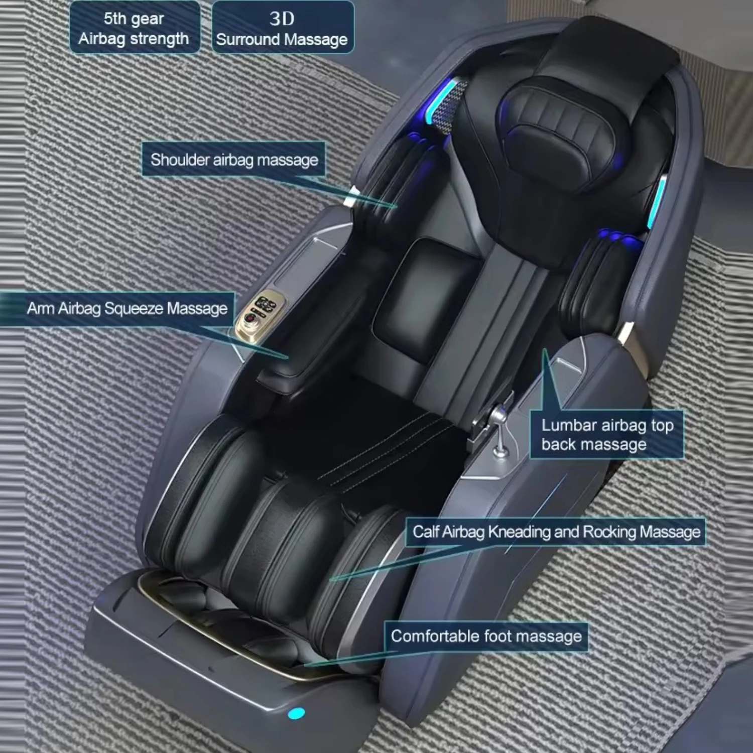 3-летняя гарантия массажное кресло новая модель роскошного полноразмерного