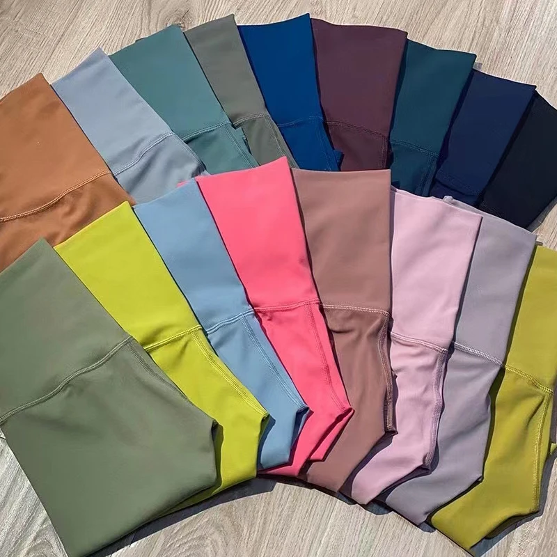 Lulu Gym Shorts With Logo Ladies Align Leggings Cycling Shorts Yoga Shorts High Waist Sweatpants No Embarrassing Lines Leggings