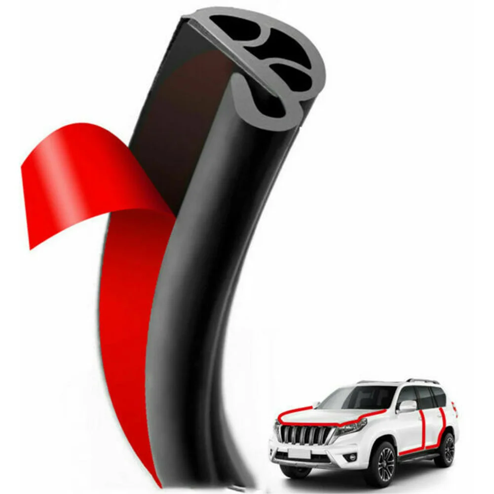 

Car Door Rubber Seal Strip Auto Door Seals Accessory Double Layer Protector Seal Noise Insulation For Door Hood Trunk Sealants