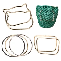 metal bag handles cute cat ear bear ear handles portable casual big circle diy handbags bag hand ring bag accessories