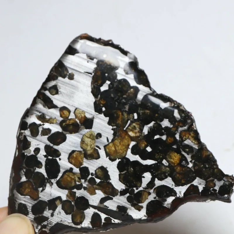 

45g piece of meteorite Rare sliced Kenyan pallasite olive meteorite