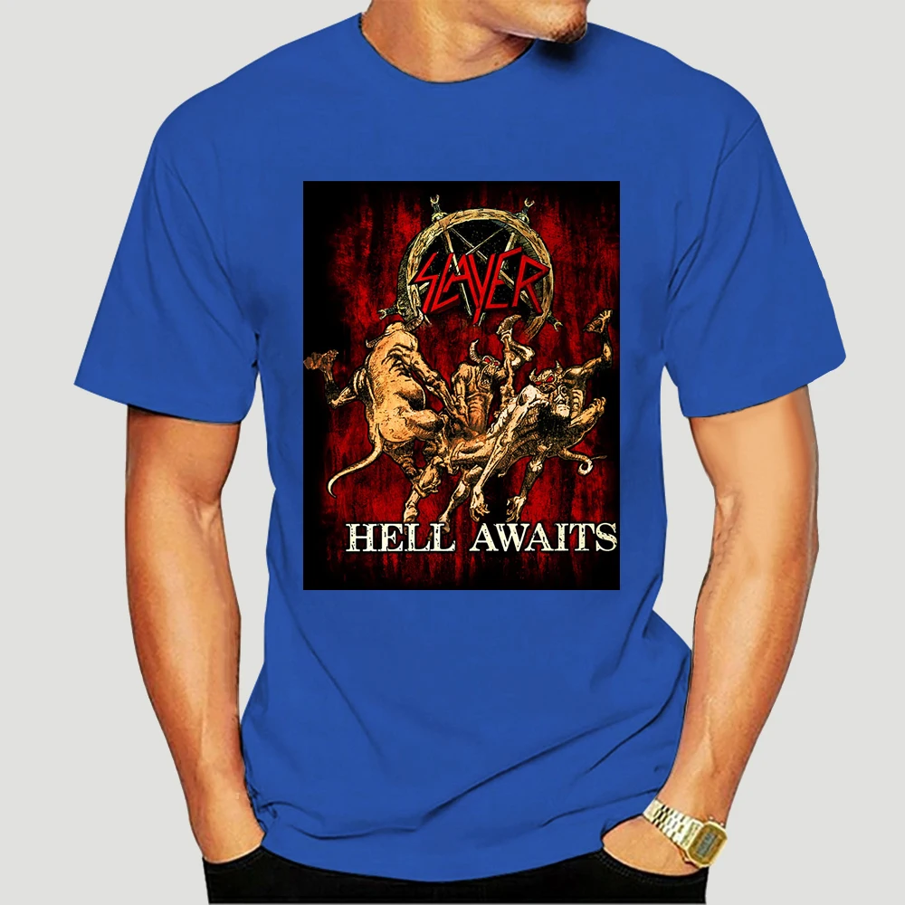 

Camiseta de SLAYER Band Hell Awaits Album Art, camiseta auténtica S, M, L, XL, 2XL, nueva 2969X