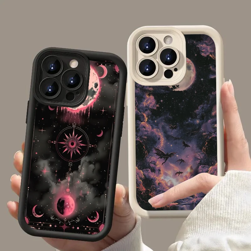 Фото Мягкий чехол для телефона Mysterious Magic Star Moon Pattern для Xiaomi Redmi Note 14 13 12 11 Pro Plus 4G 5G 12S 11S Redmi 13C 14C Cover №1