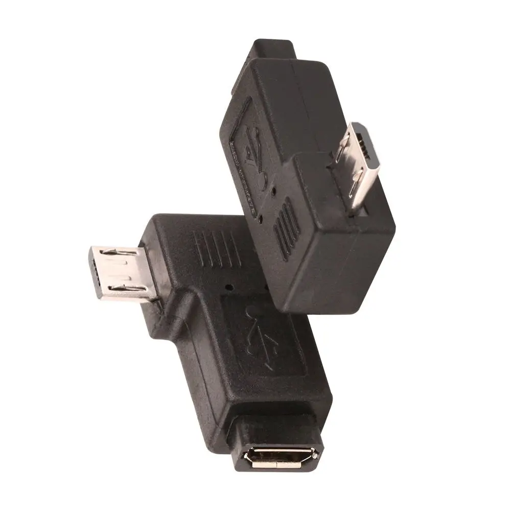 90 Degree Right Left Angle Micro USB Female to Micro USB Male Adapter Connector L Shaped Micro Converter