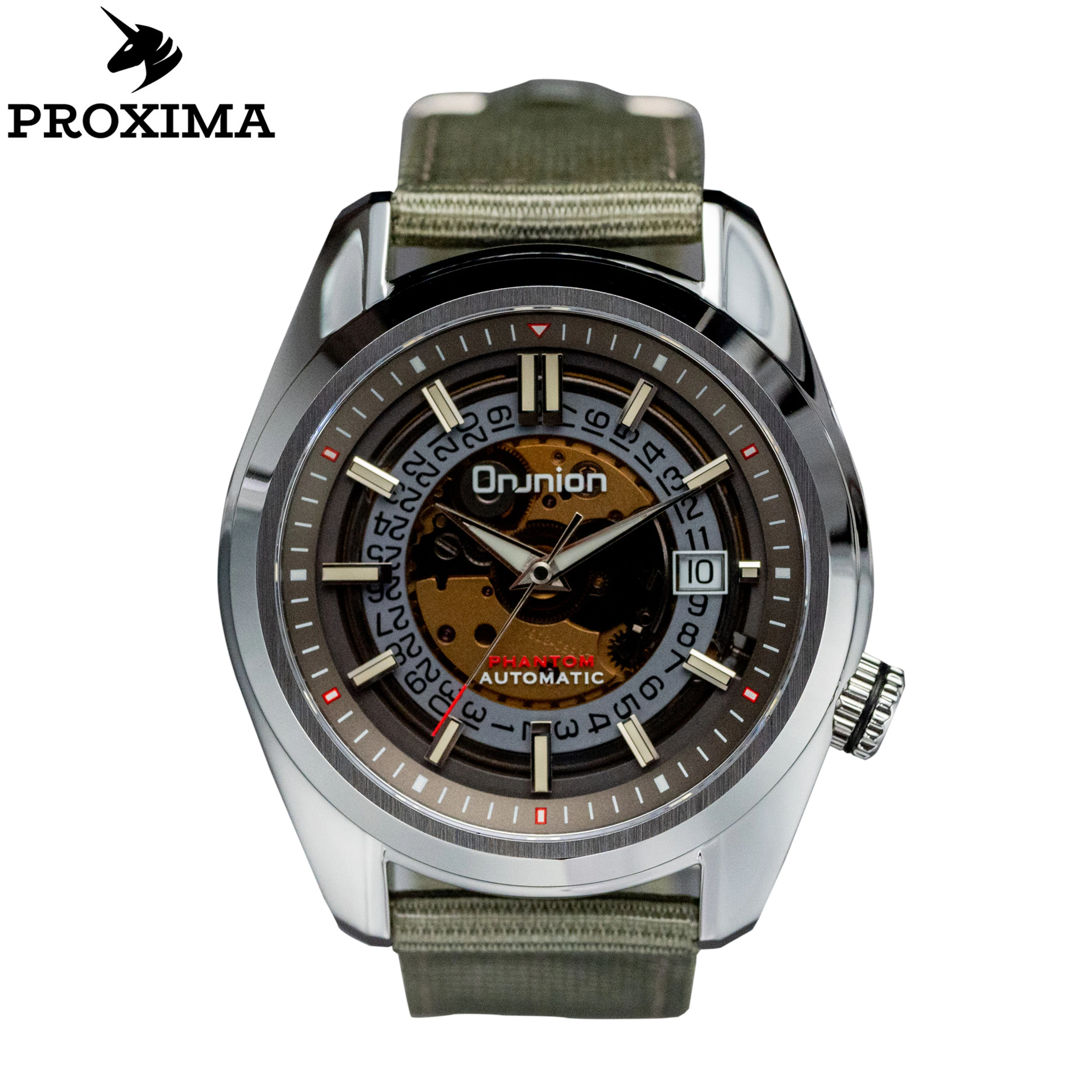 

Proxima OM16 Men's Mechanical Wristwatches PT5000/SW200 Movement Luxury Automatic Watch For Men Luminous Diving Steel AAA Clocks
