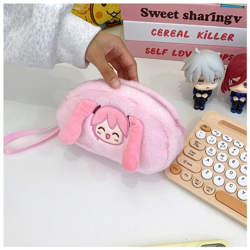 Hatsune Miku Аниме Фигурка Пенал Сакура Хацунэ Мику Косметичка Девушки Зимние Сумки