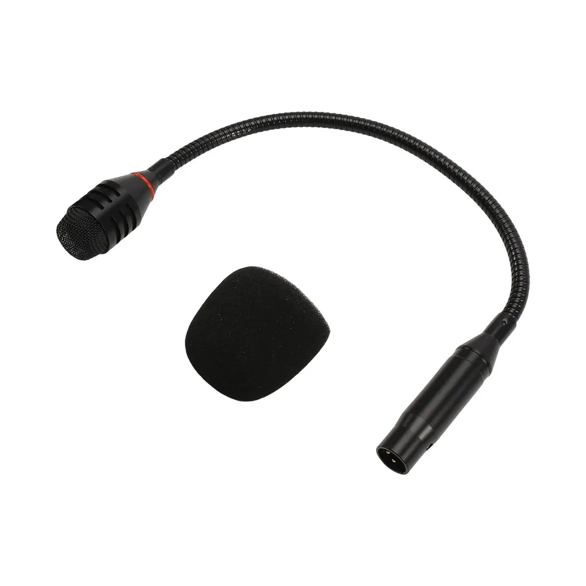 Фото Профессиональный динамический микрофон DTC6 DJ Mic с 3-контактным разъемом (папа), 48В, на гибкой стойке, с подсветкой, для сценических выступлений и конференц-залов №3