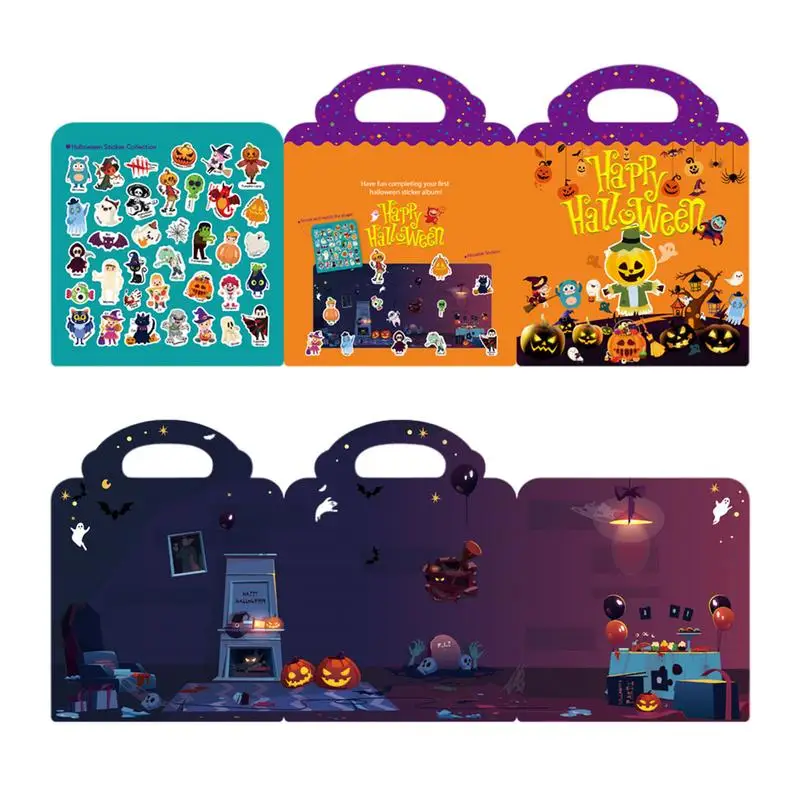 

DIY Aesthetic Stickers Book Multi Patterns Anime Halloween Decoration For Room Book Children's Toys Kids Gift Accessories